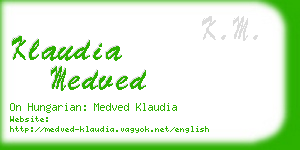 klaudia medved business card